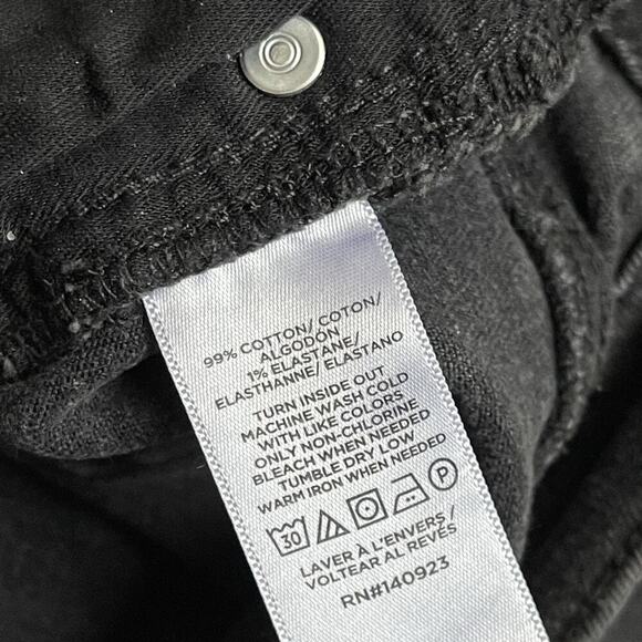 Loft The Slim Flare Jeans Crop Stretch Raw Hem 90s Size 12/31 - Picture 10 of 11